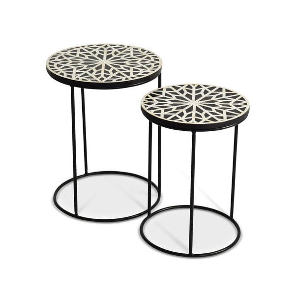 Adrianna Round Nesting Tables by Greyson Living - 21 inches high x 16 inches wide x 16 inches deep. Opens flyout.