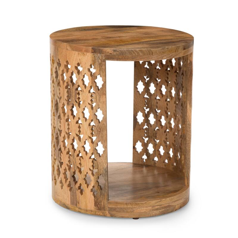 Steve Silver Brody Mango Wood Round End Table