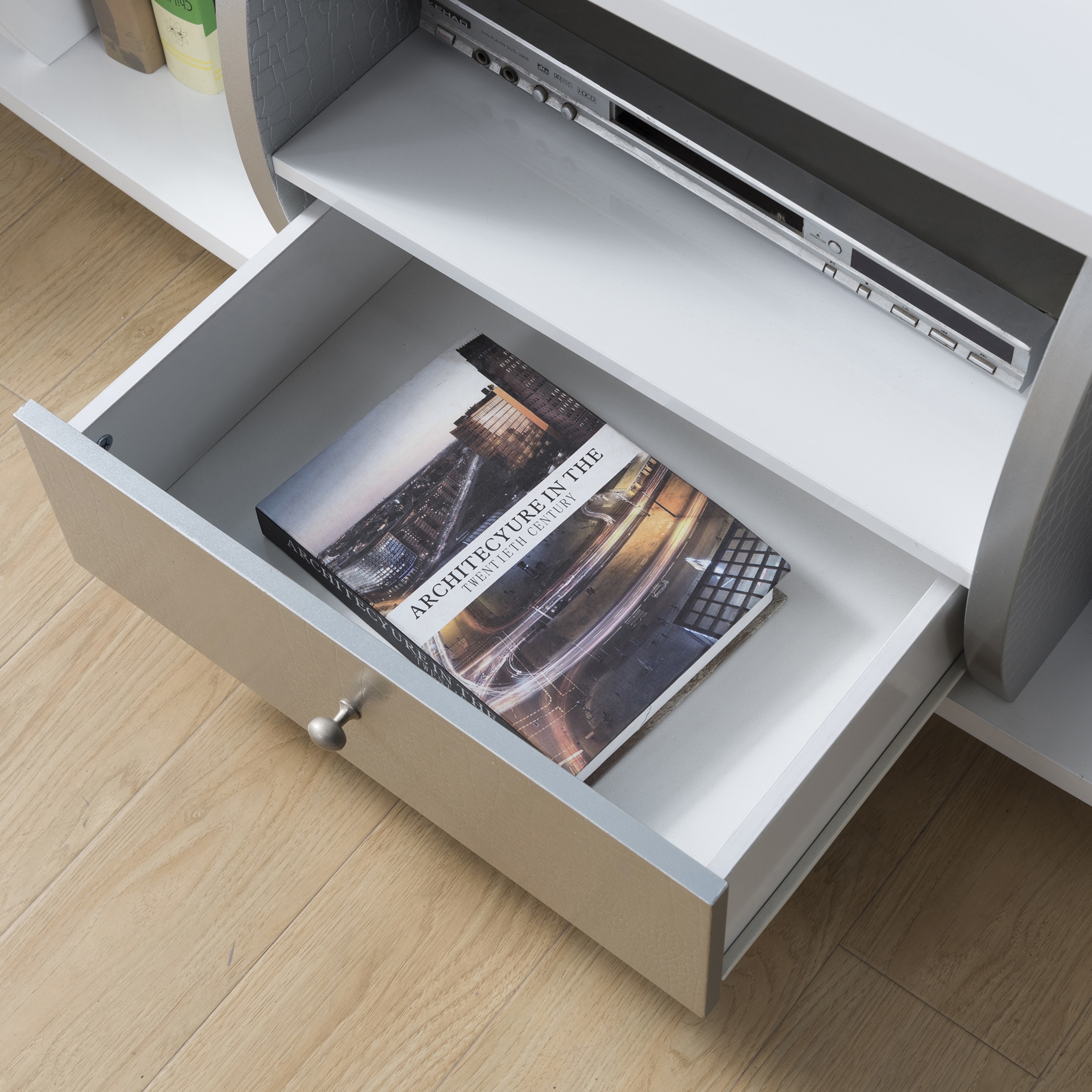 Dall Transitional White 72-inch TV Stand with Drawer by Furniture
