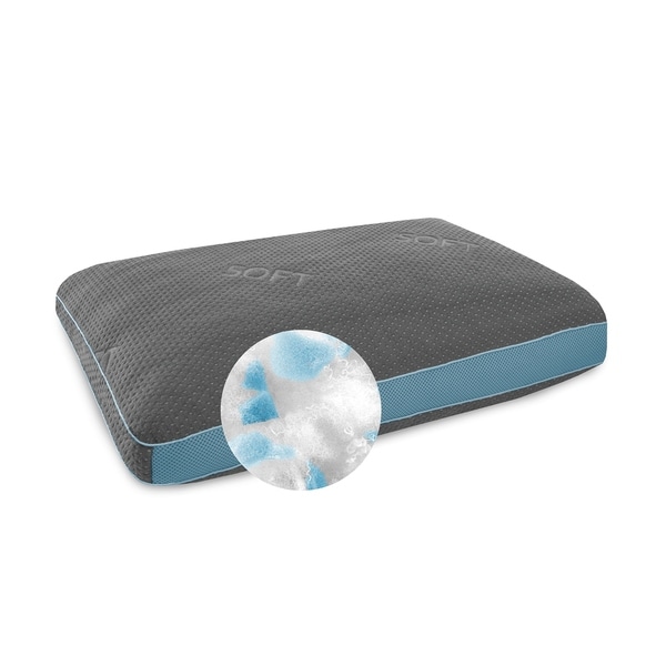 SensorPEDIC Memory Foam and Gel Fiber Density Pillow with Tencel Cover - Soft - grey. Opens flyout.