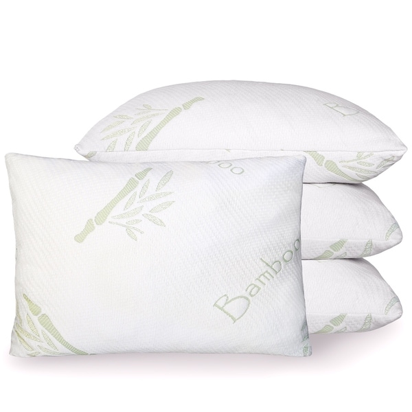 Luxury Bamboo Rayon from Bamboo Hypoallergenic Pillow with Shredded Memory Foam