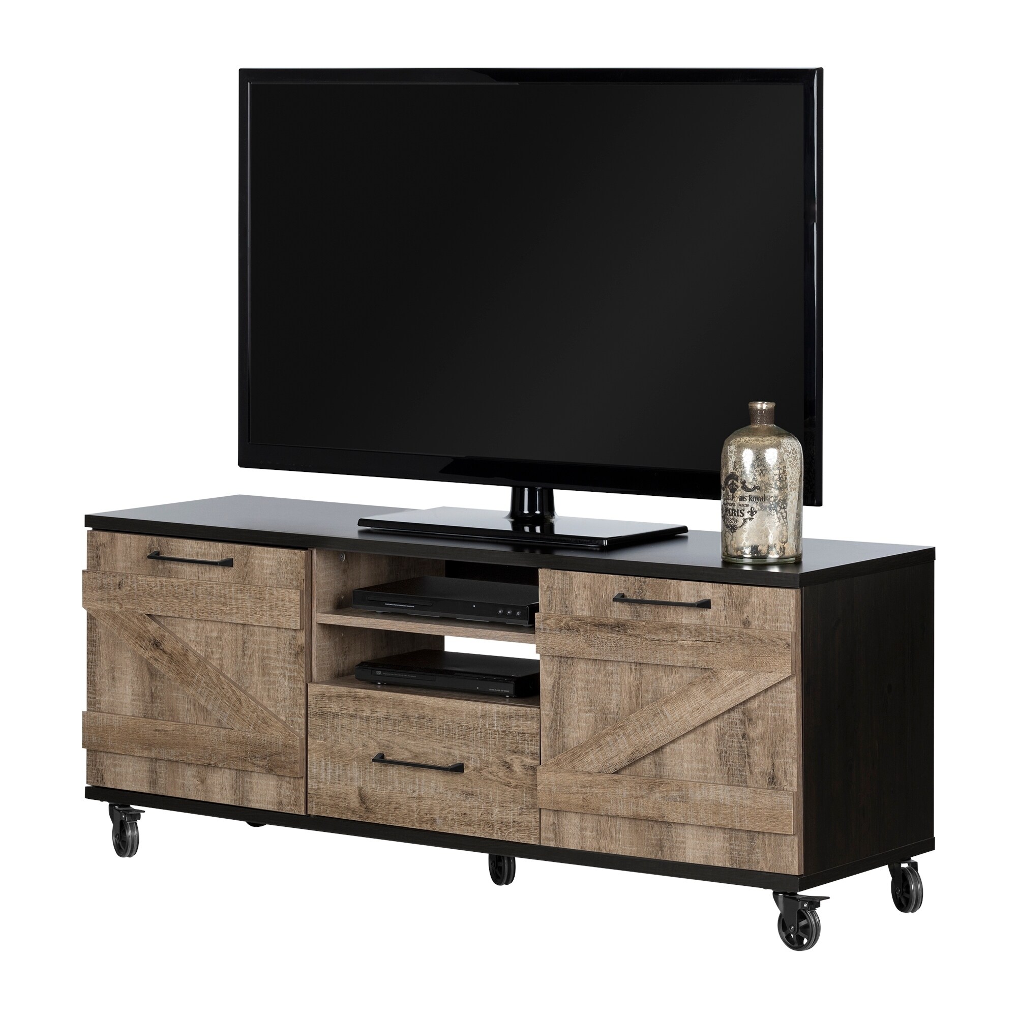 Shop South Shore Valet Industrial Tv Stand On Wheels 65 Inch