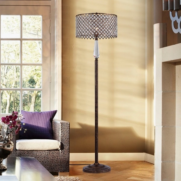 bronze crystal floor lamp