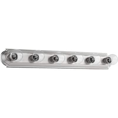 Satin Nickel 6-light Stepped Vanity Lighting