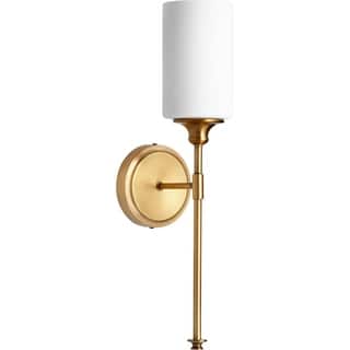 Celeste Aged Brass and Satin Opal 1-light Wall Light