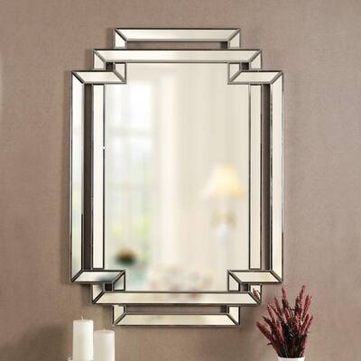 Ryleigh Mirror Finish Mirror with Beveled Mirror Frame