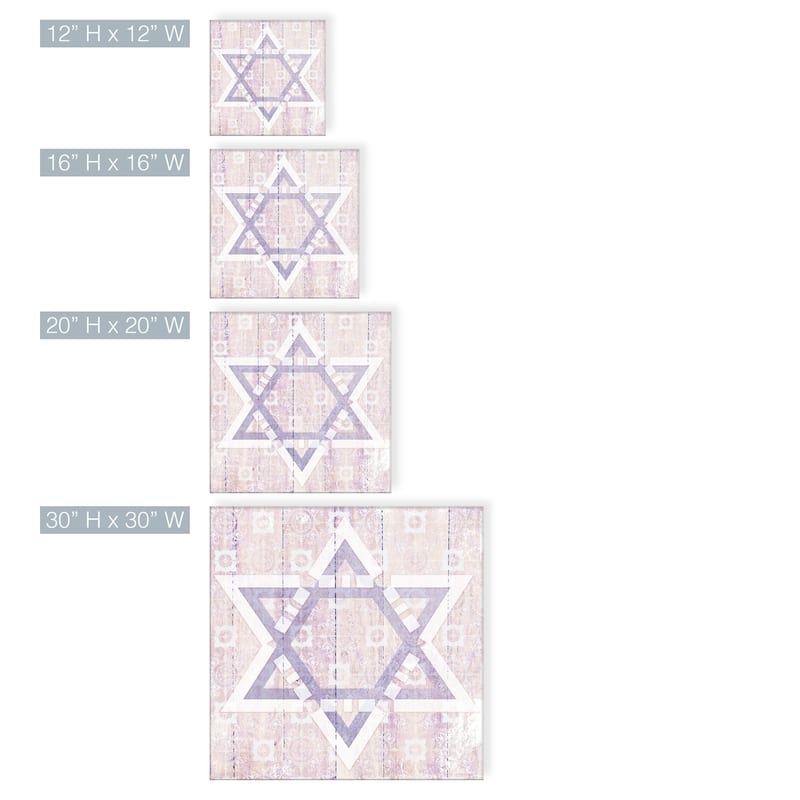 Olivia Rose 'Star of David II' Inspirational Canvas Judaica Wall Art