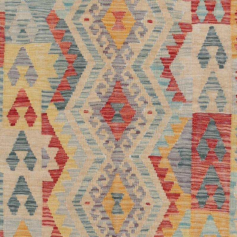 Handmade One-of-a-Kind Wool Kilim (Afghanistan) - 4'2 x 6'3
