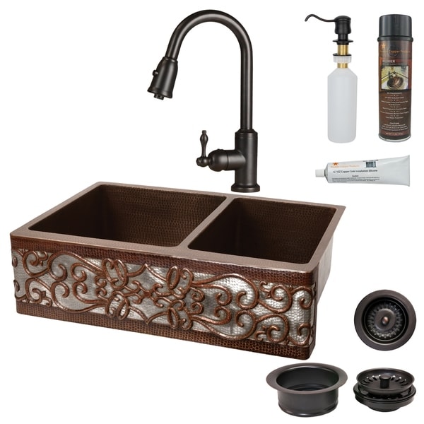 Handmade Kitchen Sink with Faucet and Accessories (Mexico)