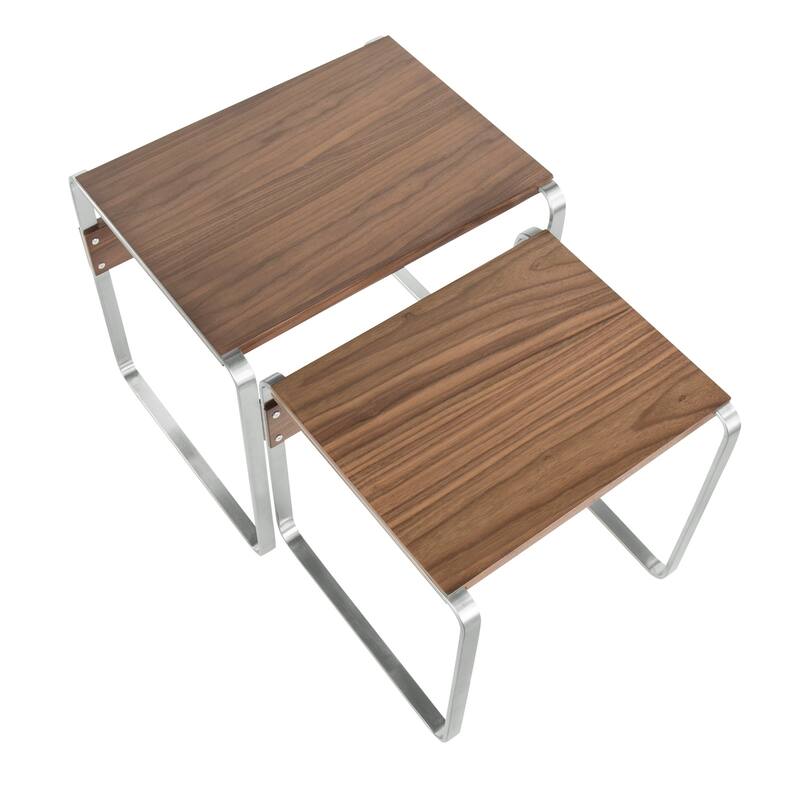Tea Side Mid-Century Modern Nesting Tables (Set of 2)