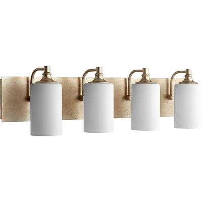 Celeste Aged Silver Leaf 4-light Vanity Lighting