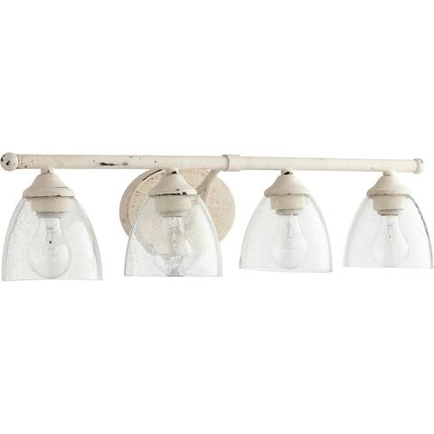 Brooks Persian White and Clear Seeded 4-light Vanity Lighting