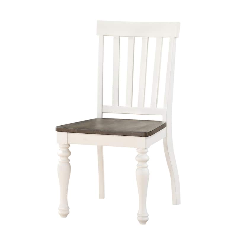 Steve Silver Jillian Farmhouse Two-Tone Side Chair, Set of 2