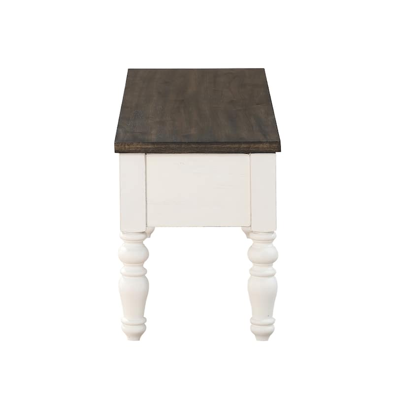 Steve Silver Jillian Farmhouse Two-Tone Storage Bench