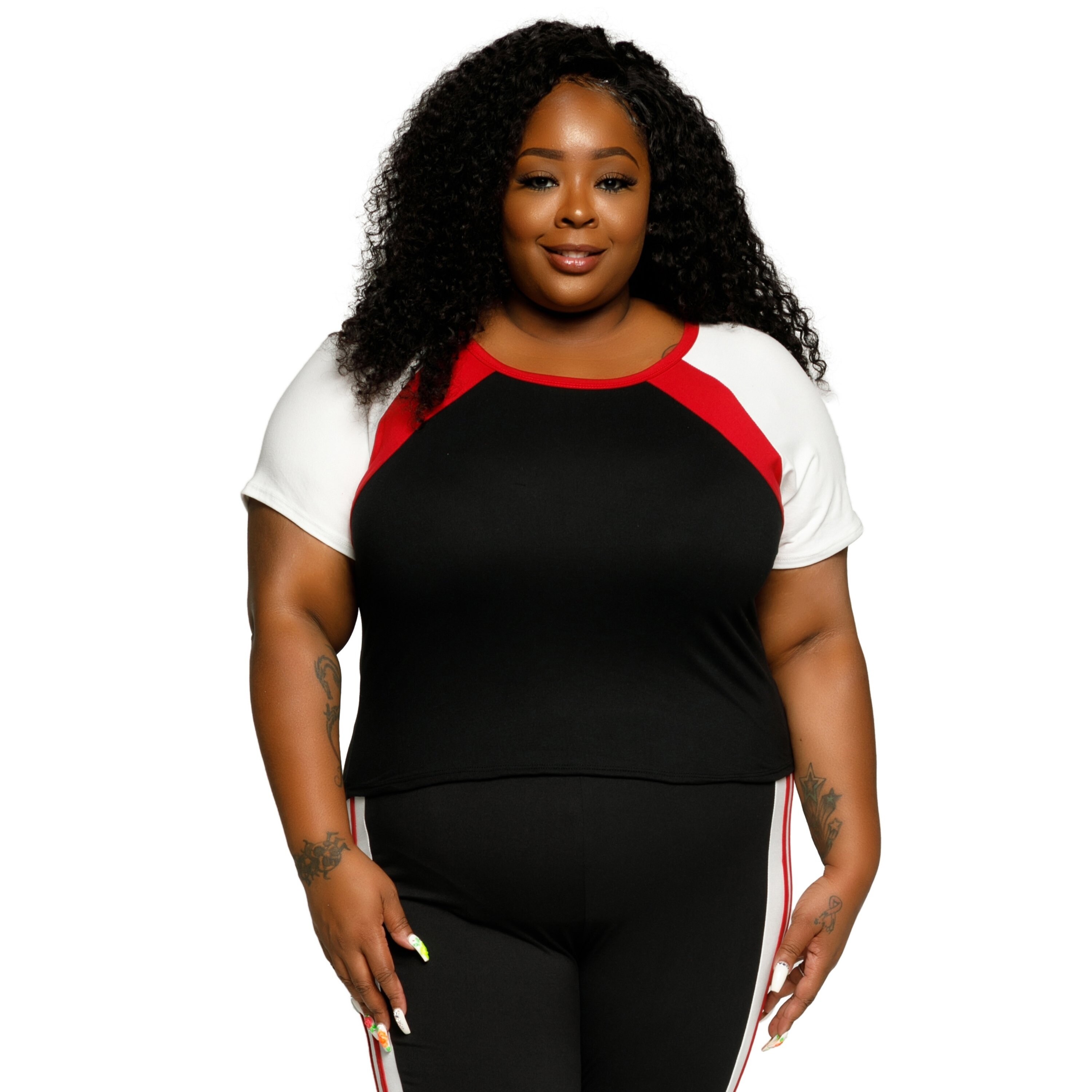 women's plus size tracksuit set