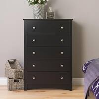 Broadway Black 5-drawer Chest
