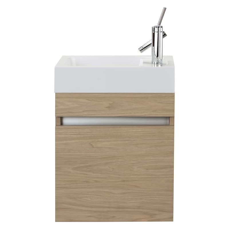 Piccolo Collection 18" Space Saver Wall Mount Bathroom Vanity - Casting at First Light