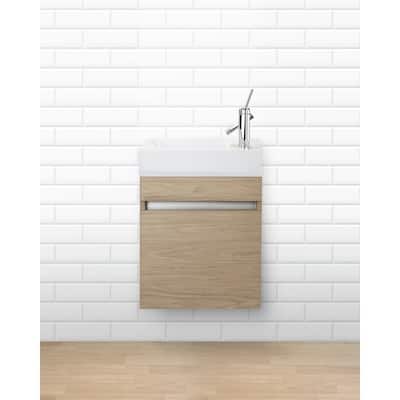 Piccolo Collection 18" Space Saver Wall Mount Bathroom Vanity - Casting at First Light