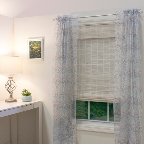 Shop Radiance Cordless Driftwood Bayshore Bamboo Roman Shade On