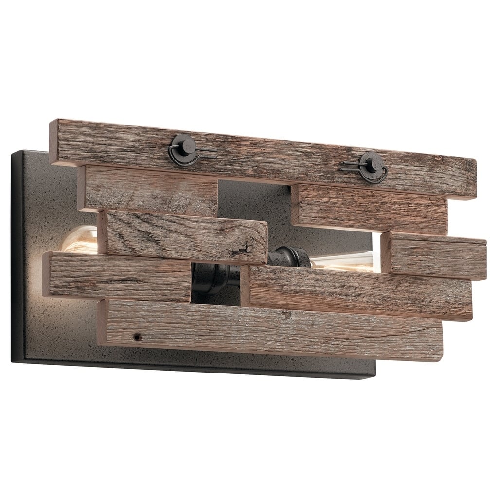 Three Posts™ Medlock 24'' H Wood Wall Wall Sconce & Reviews