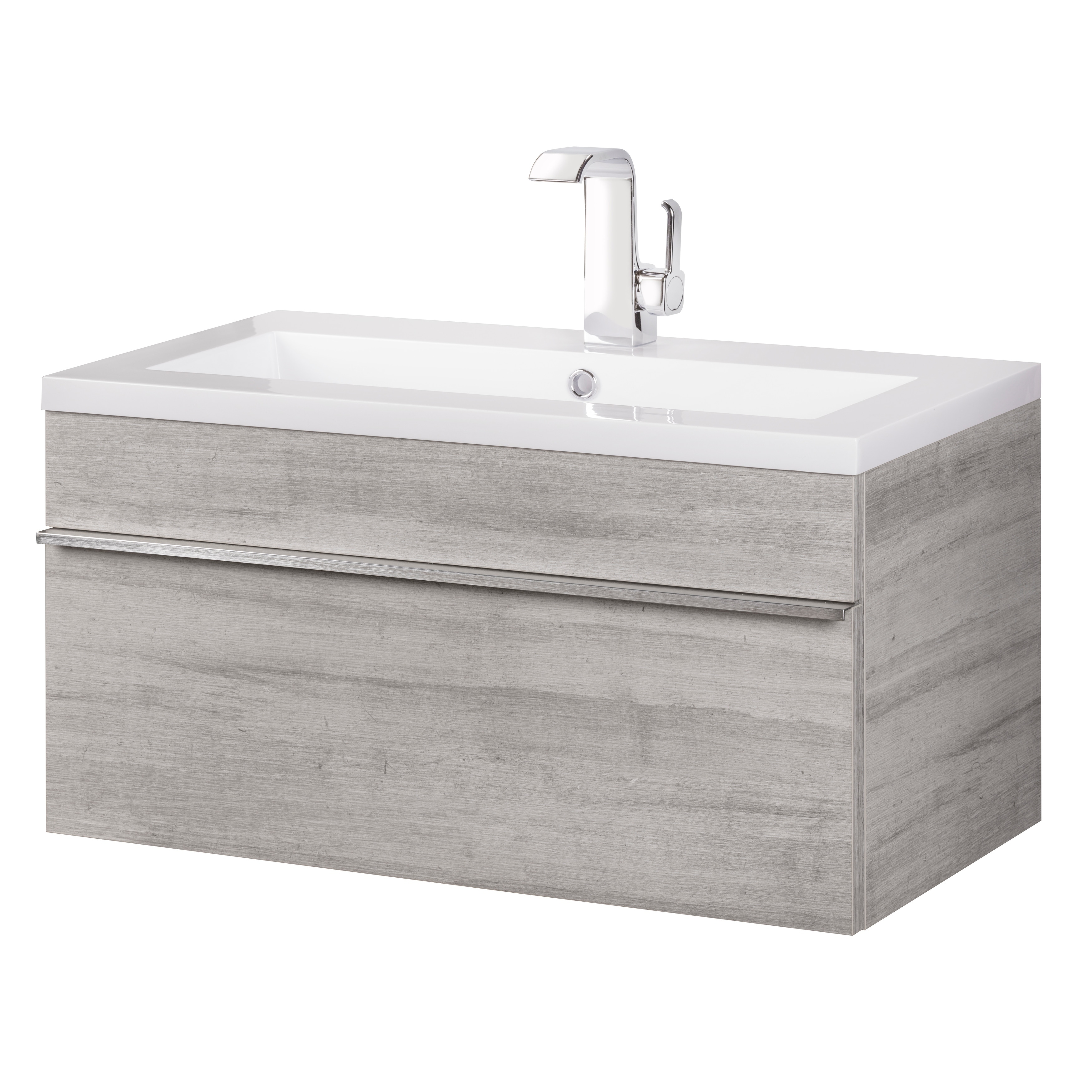 Trough Collection 30 Wall Mount Modern Bathroom Vanity Soho Wood Finish 76