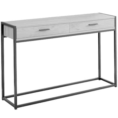 Accent Table, Console, Entryway, Narrow, Sofa, Storage Drawer, Living Room, Bedroom, Metal, Laminate, Contemporary