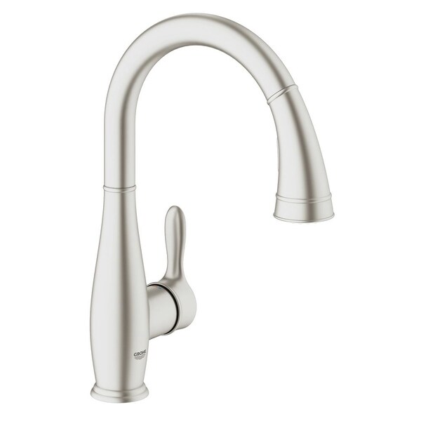 Grohe Parkfield Single Handle Pull Down Sprayer Kitchen Faucet With Dual Spray In Supersteel Infinityfinish Grohe Parkfield Single Handle Pull Down Sprayer Kitchen Faucet With Dual Spray In Supersteel Infinityfinish