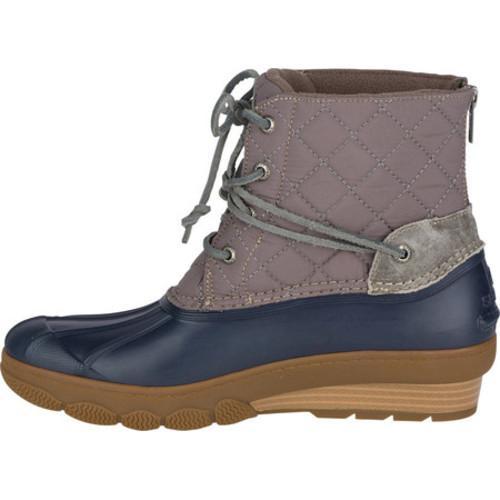 grey and navy sperry duck boots