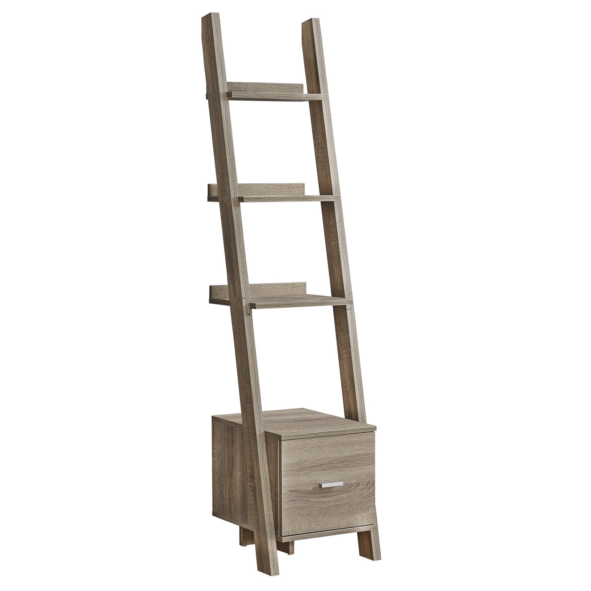 Shop Bookcase 69 H Ladder W Storage Drawer Free Shipping