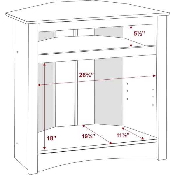 Shop Broadway Tall Corner Tv Cabinet 32 Inch Free Shipping