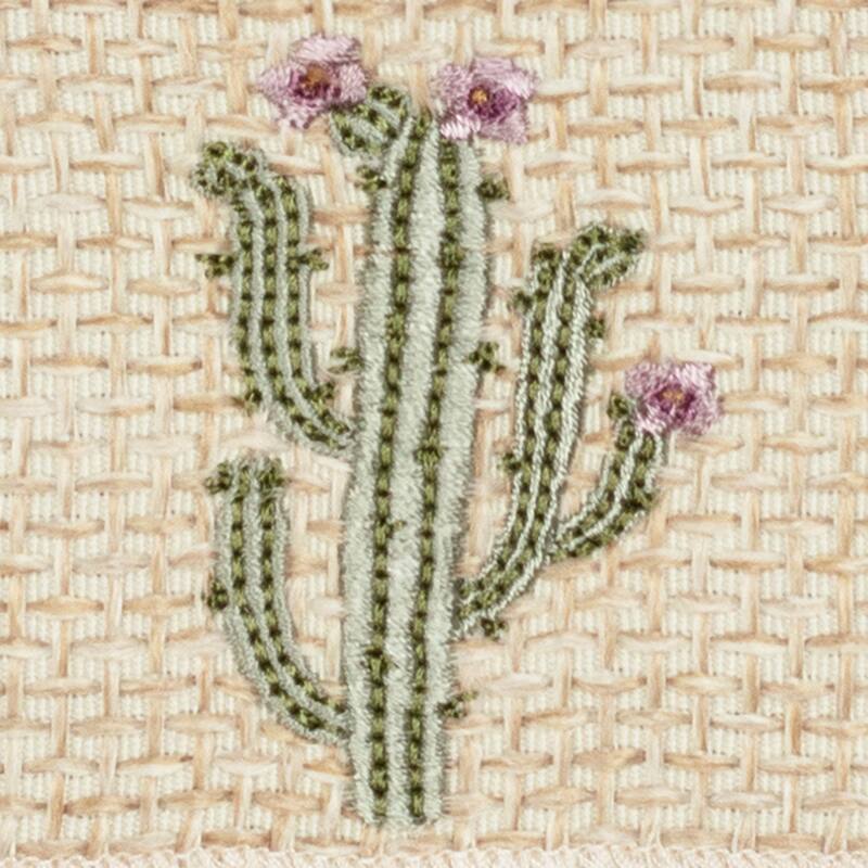 Authentic Hotel and Spa Turkish Cotton Cactus Embroidered Latte Brown 3-piece Towel Set