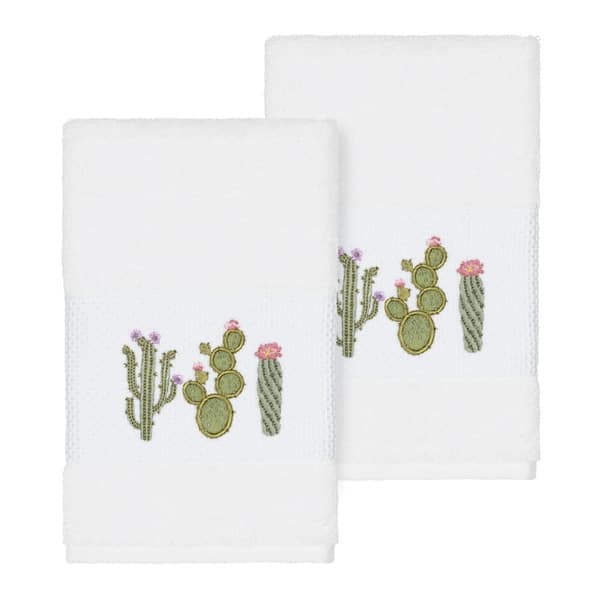 Authentic Hotel and Spa 2-piece White Turkish Cotton Hand Towels