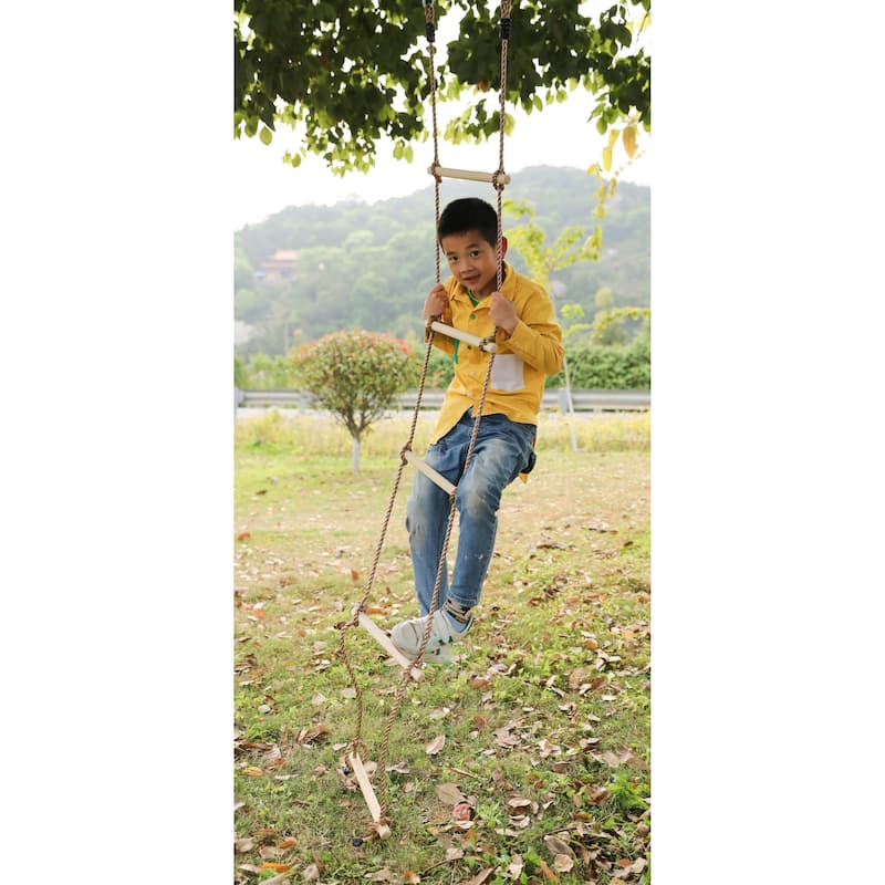 5 Step Climbing Wooden Rope Ladder