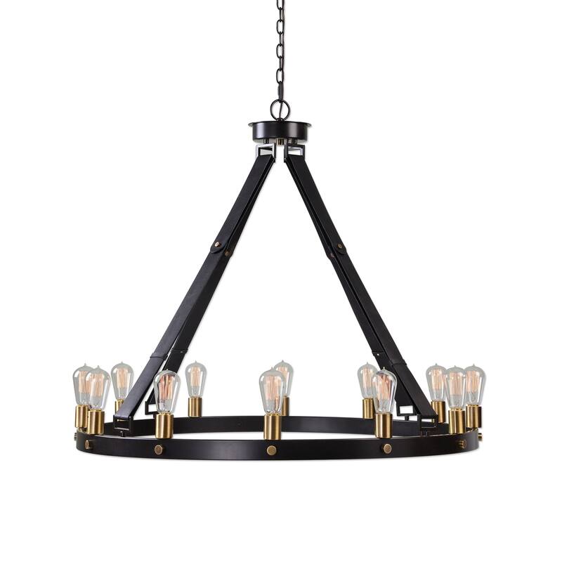 Uttermost Marlow Bronze 12-light Chandelier