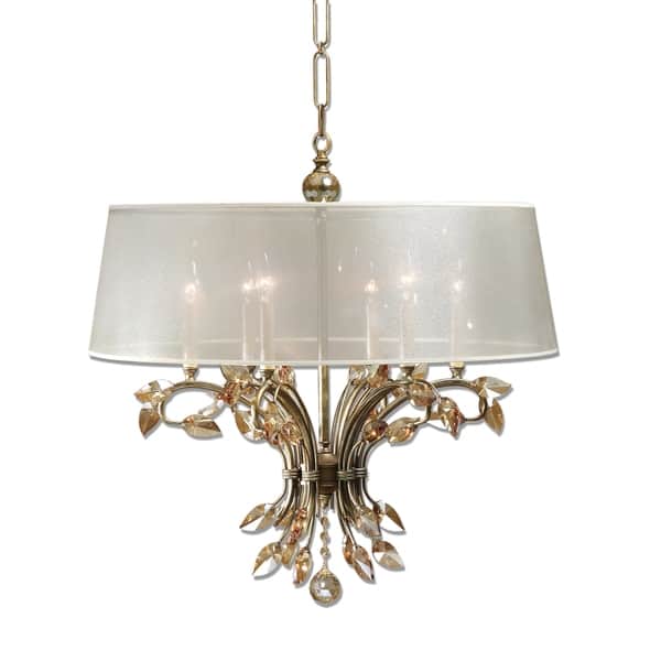 slide 2 of 3, Uttermost Alenya Burnished Gold 6-light Chandelier