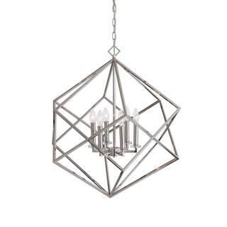 Uttermost Euclid Polished Nickel 6-light Pendant