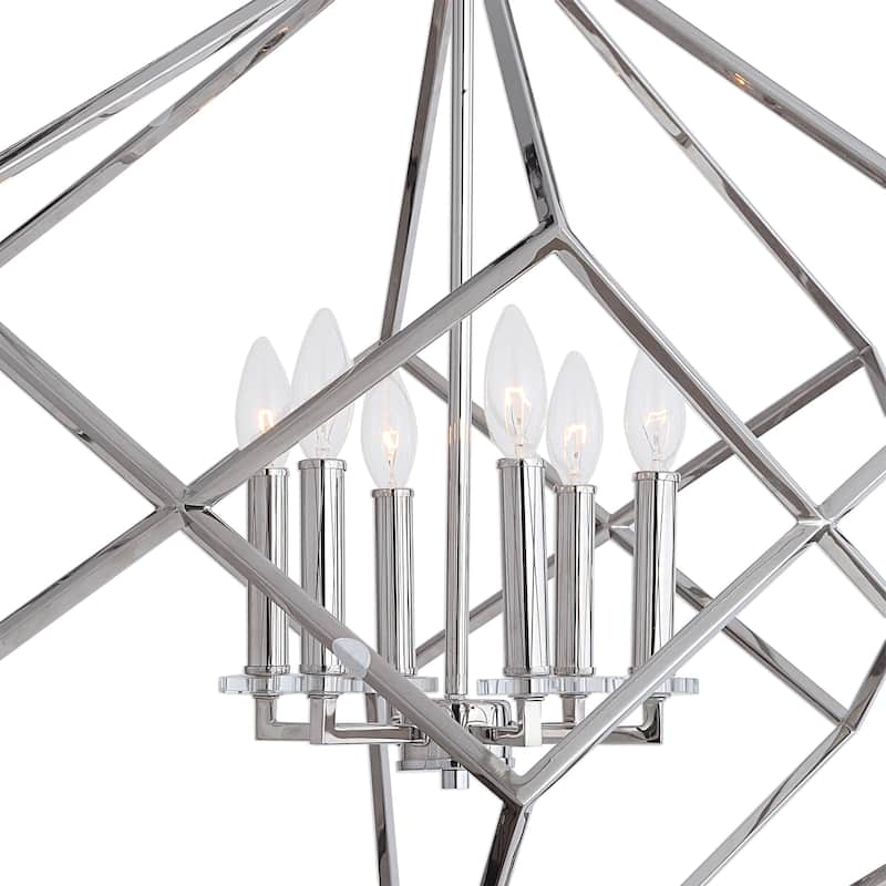 Uttermost Euclid Polished Nickel 6-light Pendant