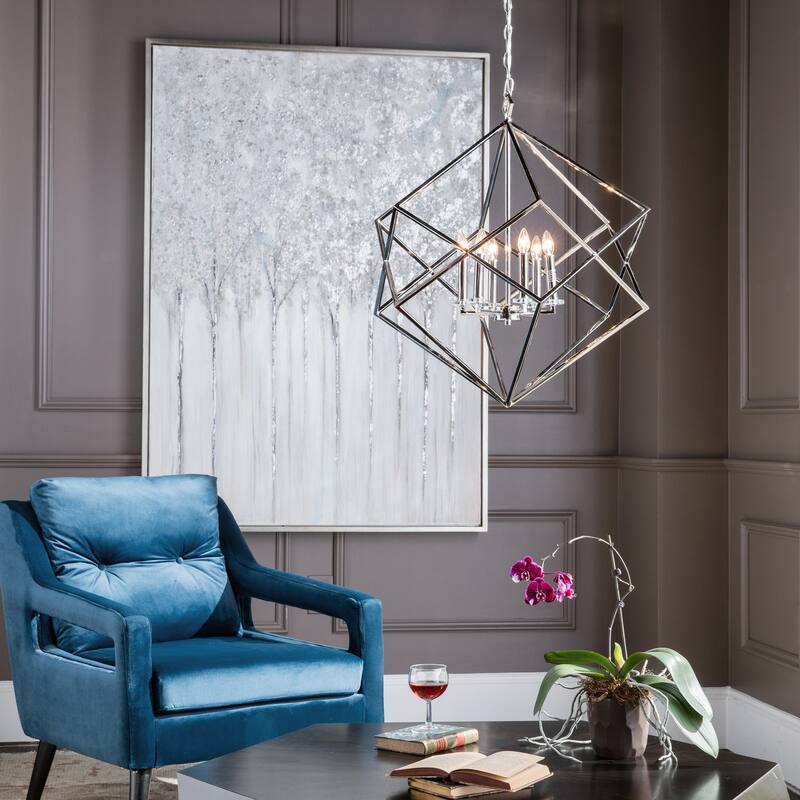 Uttermost Euclid Polished Nickel 6-light Pendant