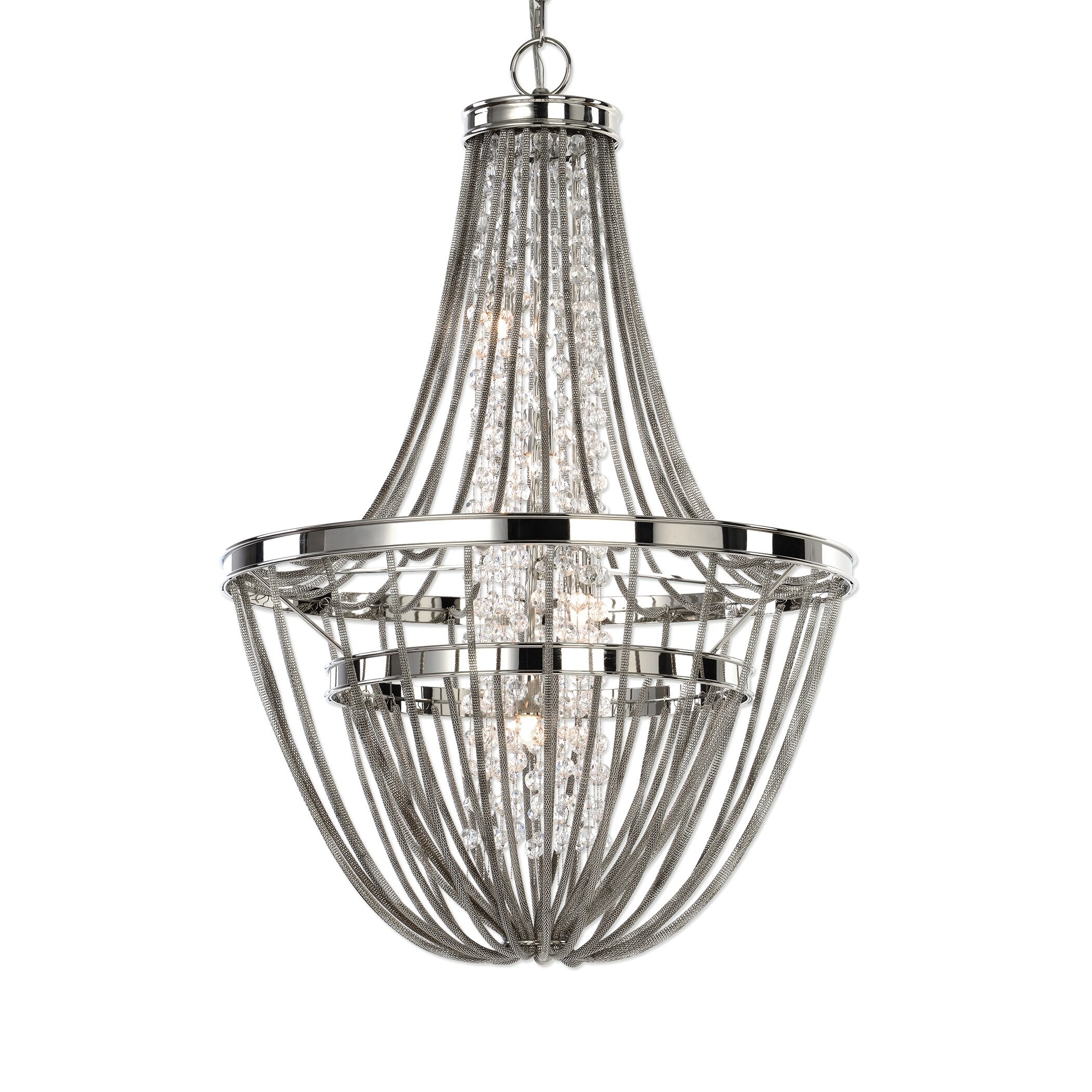 Uttermost Couler Polished Nickel 4-light Chandelier - Chandeliers For Bedrooms by Overstock.com