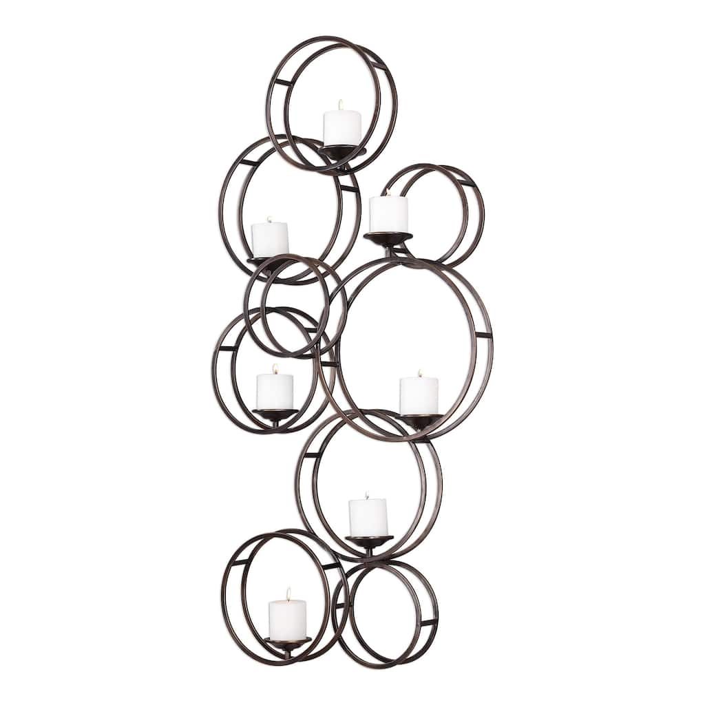 Uttermost Liya Aged Bronze 7-light Iron Wall Sconce