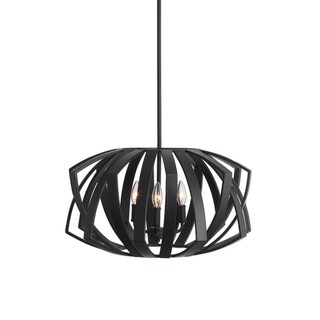 Uttermost Thales Matte Black 3-light Pendant