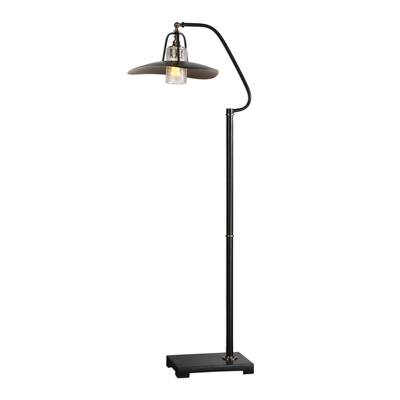 Uttermost Arkutino Aged Black 1-light Floor Lamp