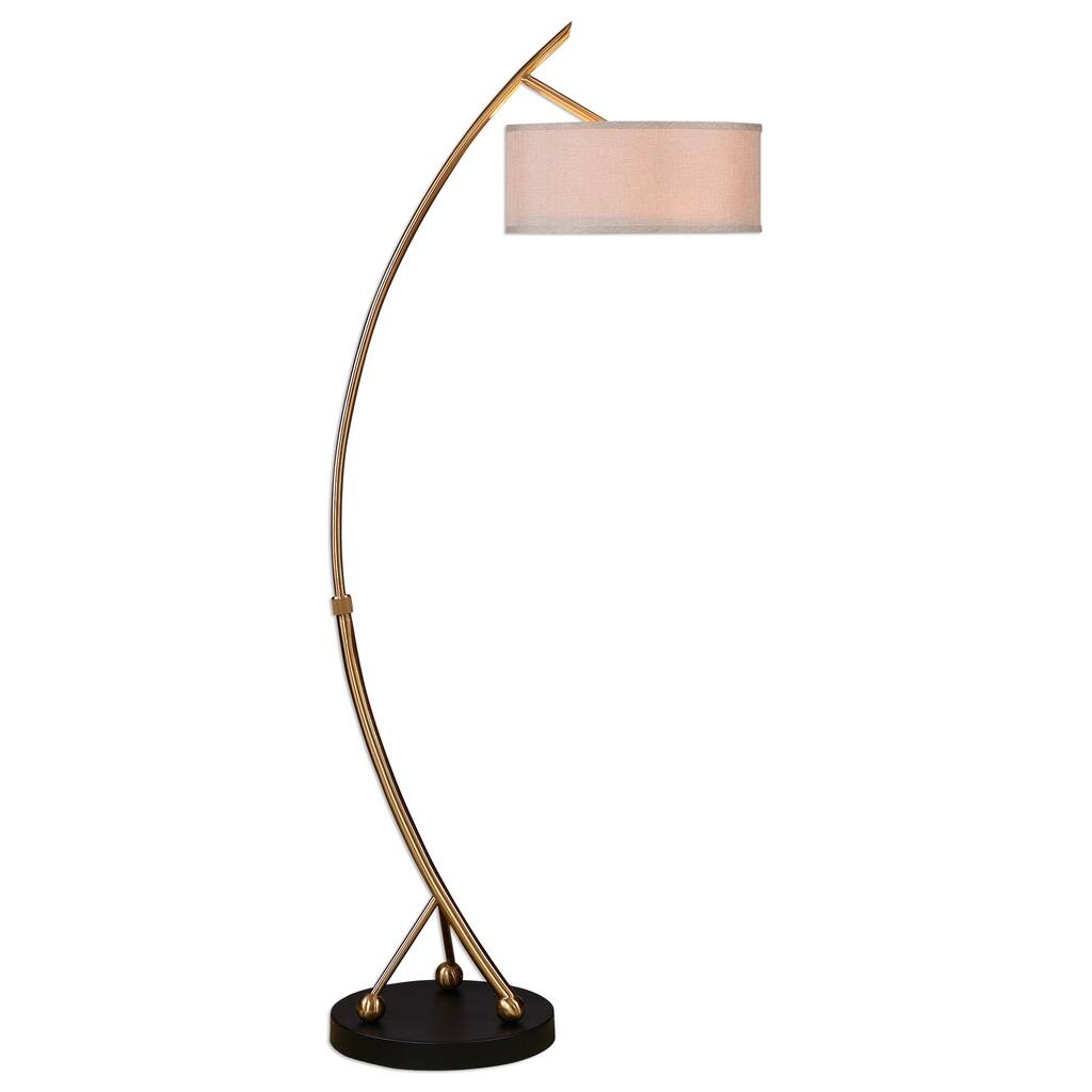Uttermost Vardar Plated Brushed Brass 2-light Floor Lamp