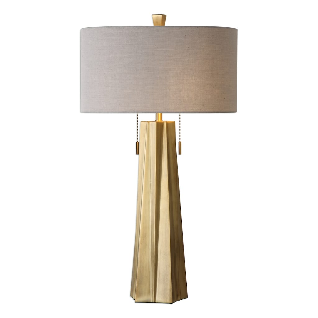Uttermost Maris Plated Antiqued Brass 2-light Table Lamp