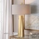 preview thumbnail 2 of 0, Uttermost Maris Plated Antiqued Brass 2-light Table Lamp
