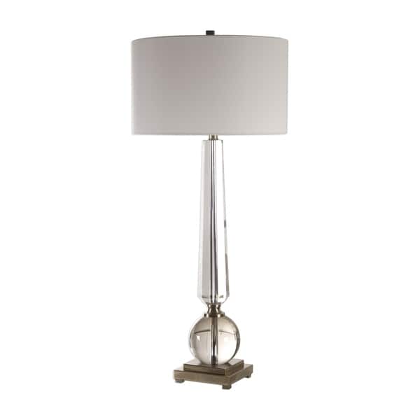slide 2 of 6, Uttermost Crista Clear 1-light Table Lamp