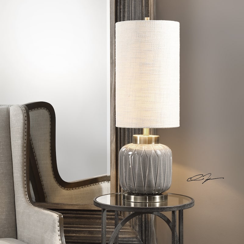 Uttermost Zahlia Aged Grey 1-light Table Lamp