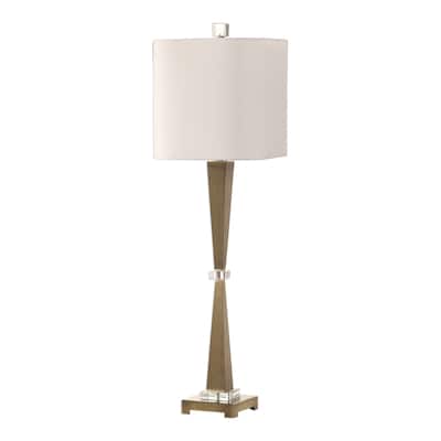 Uttermost Niccolai Antiqued Brushed Nickel 1-light Table Lamp