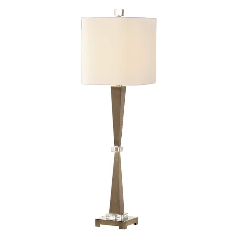 Uttermost Niccolai Antiqued Brushed Nickel 1-light Table Lamp