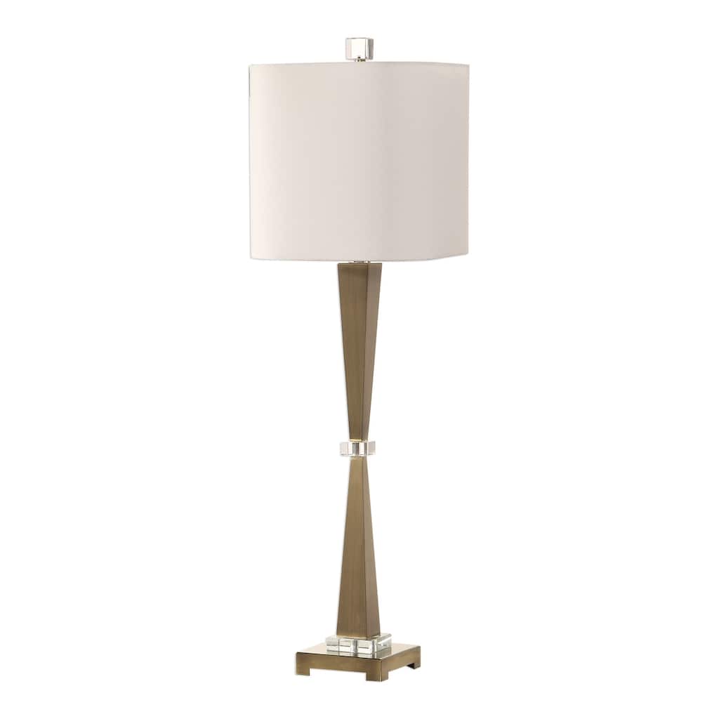 Uttermost Niccolai Antiqued Brushed Nickel 1-light Table Lamp